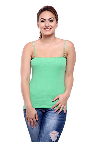 Image of Teemoods Women's Cotton Spaghetti Strap Camisole Slip - Adjustable Straps, Slim Fit, Soft Innerwear Tank Top for Layering & Everyday Comfort