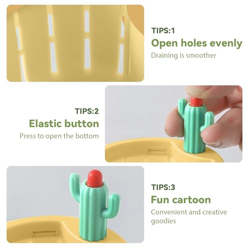 Colador para fregadero de cocina con cesta automática y espaciador miniatura 3