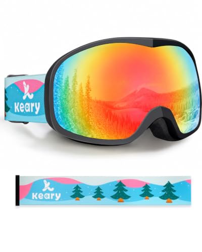 Kids Ski Goggles Snow Anti-Fog 100% UV Protection Snowboard Girls for 3-14