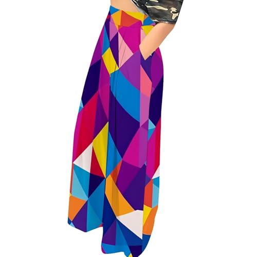 Womens Palazzo Long Pants High Waist Wide Leg Stretchy Loose Fit Casual Trousers Long Dressy Bottoms with Pocket2