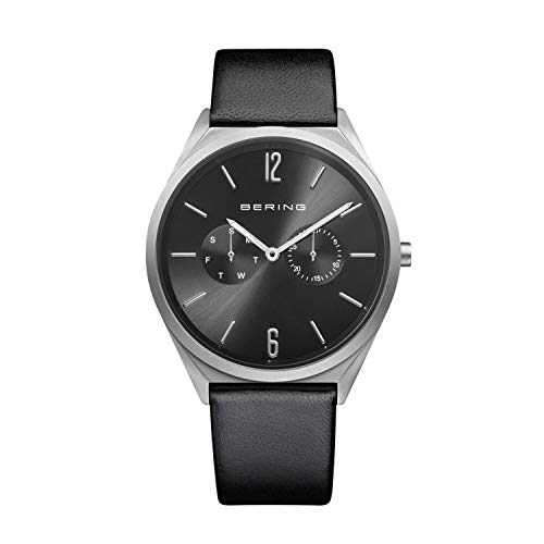 Bering Reloj Analógico Ultra Slim Collection Para Unisex De Cuarzo Con Correa En Cuero Cristal De Zafiro 17140-402 Bering Reloj Analógico Ultra Slim Collection Para Unisex De Cuarzo Con Correa En Cuero Cristal De Zafiro 17140-402
