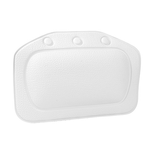 Henweit bianco impermeabile bagno Pillow case spa Nest poggiatesta con forti ventose