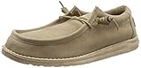 HEYDUDE Men's Wally Canvas Chestnut Size 10 | Men’s Shoes | Men's Lace Up Loafers | Comfortable & Light-Weight