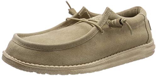 Hey Dude Wally Classic - Casual Mens Shoes - Chestnut - Lightweight Comfort - Ergonomic Memory Foam Insole - Designed in Italy and California - Size UK 10