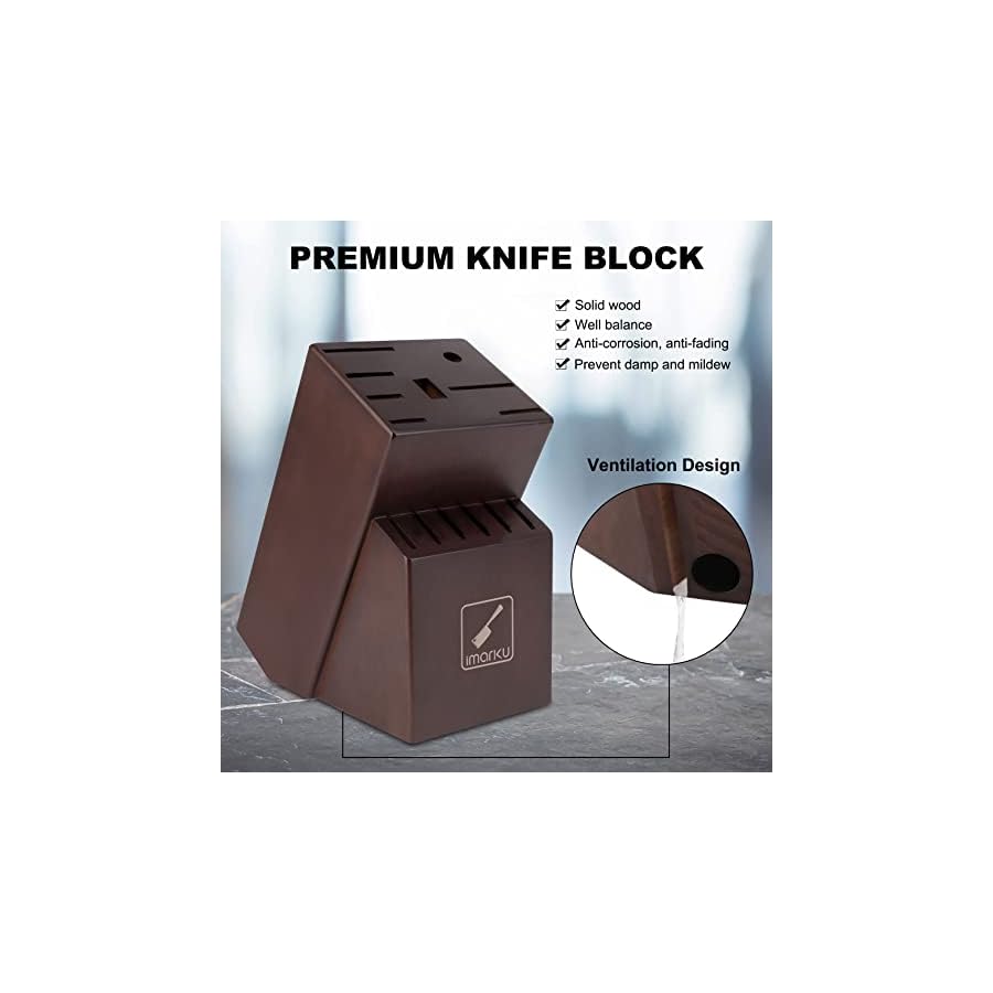Kitchen-Knife-Set-imarku-15-Pieces-German-Stainless-Steel-Kitchen-Knife-Block-Set-with-Sharpener-Dishwasher-Safe-Kitchen-Knives-Chef-Knife-Set-for-Kitchen-with-Block-Silver imarku Knife Set - Kitchen Knife Set 15 Pieces Japanese Stainless Steel Knife Block Set with Sharpener - Dishwasher Safe Kitchen Knives - Ultra Sharp Chef Knife Set for Kitchen, Silver