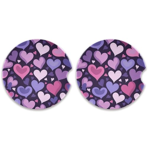 Portavasos Burbuja Purple Heart Cerámico 2 Piezas miniatura 1