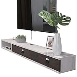 Wall Mounted Floating TV Stand Media Console Entertainment Gaming Storage Shelf Cabinet Unit with 3 Drawers Home Furniture