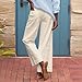 Plus Size Women's Cotton Linen Pants Wide Leg Palazzo Flowy Pant Boho Casual Business Loose Trousers Pantalones Summer Beach Cruise Outfits 2026 Fashion Slacks Beige Large