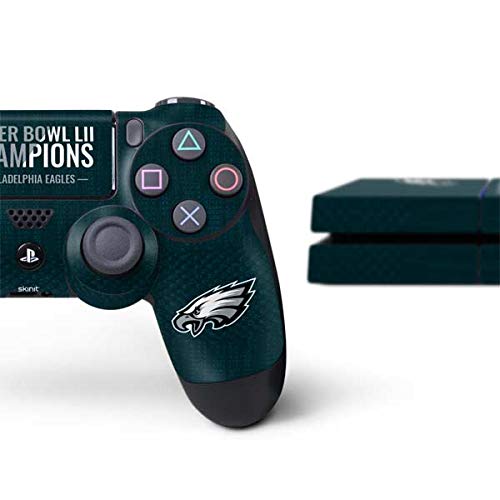 Skinit Decal Gaming Skin Compatible with PS4 Console and Controller Bundle - Officially Licensed NFL Philadelphia Eagles Super Bowl LII Champions Design