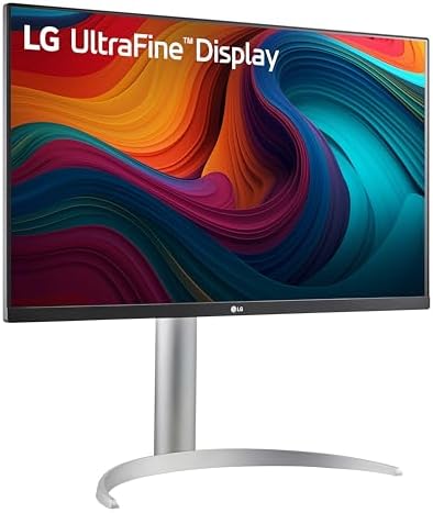 LG 27UP650K-W 27-inch Ultrafine 4K UHD (3840 x 2160) IPS Computer Monitor, 60Hz, 5ms, DisplayHDR 400, Reader Mode, Flicker Safe, HDMI, DisplayPort, Tilt/Height/Pivot Adjustable Stand, White — view 5