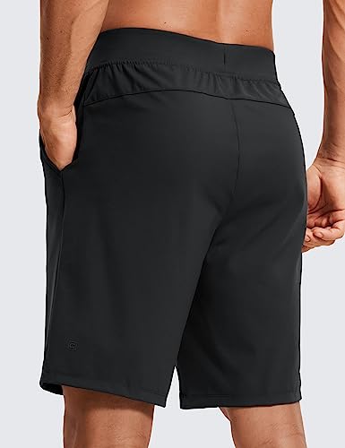 CRZ YOGA Men's Four-Way Stretch Workout Shorts - 9'' Linerless Soft Durable for Casual Athletic with Pockets2