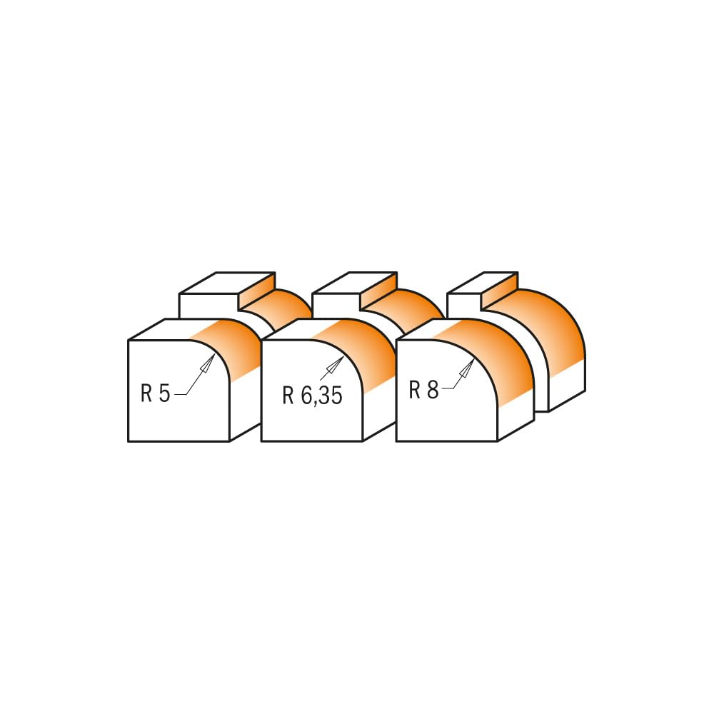 CMT Orange Toos 661.050.11 - Hartmetall-Abrundfräser mit Wendeplatten Z2 S=8 D=28.6X19.5X64 R=5 RE