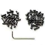 KEMIFON #6-48 and #8-40 Screw Set, Standard Head Torx Key Screws 6 Pcs Each 6mm/8mm/10mm/12mm Length for Precision Tools, Plates and Mounts