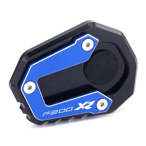 SYMWBD Soporte De Motocicleta, Almohadilla De Pie, Soporte Lateral, Almohadilla De Ampliación, Pie De Soporte Lateral para B&MW F900R F 900R 900XR F900 F900XR con Llave(Azul,X-3)
