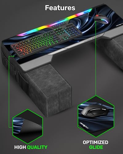 Image of Couchmaster XXL Mouse Pad Liquid, 80x25.5cm, Perfect for CYCON, Non-Slip, Premium Microfiber, Ultra-Smooth, Ergonomic Gaming Mousepad