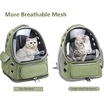 Cat Backpack Carrier, Breathable Cat Carrier Large Space Bubble Pet Backpack for Kitty Small Dog up to 15lbs, Transparent & Foldable Pet Carrier for Travel Hiking - Image 3