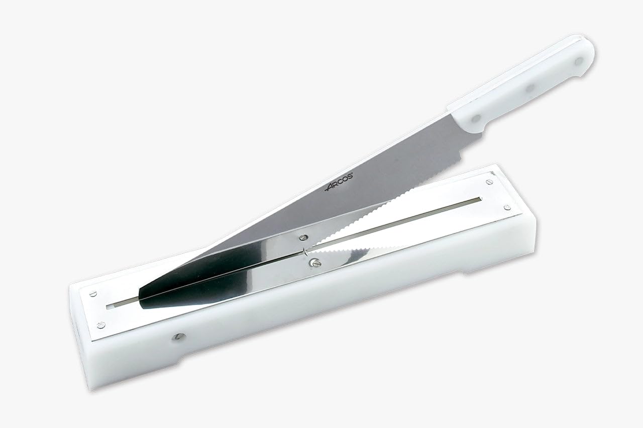Arcos Professional Utensils - Copue Pain - Lame Acier Inoxydable 440 mm - Polyéthylène Couleur Blanc
