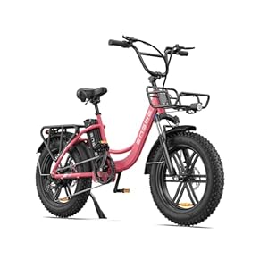 ENGWE L20 Elektrische fiets voor volwassenen, 20 inch x 4,0 inch dikke banden voor dames, 7 snelheden, afneembare accu, 48 V, 13 Ah, bereik tot 40-120 km e-bike
