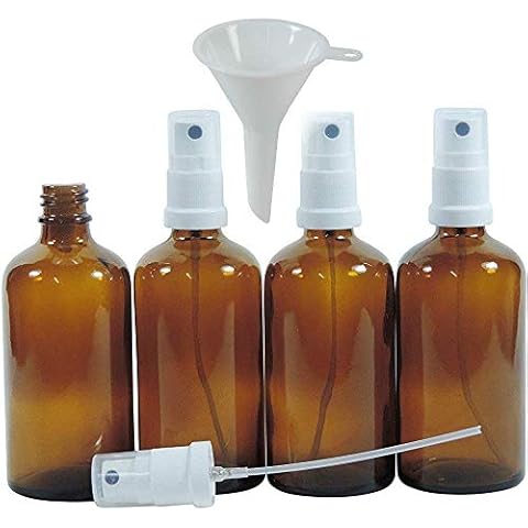 Viva Haushaltswaren - Botellas de cristal pulverizador marrón (4x100ml) Cover
