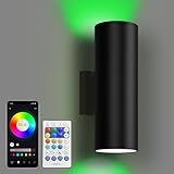 Photo Gallery yotivki applique da esterno smart led rgbw 16 milioni colori, lampada da parete ip65 con telecomando & app, bianco caldo/freddo 2700k-6500k dimmerabile, luce esterno a muro up&down da giardino Photo Gallery yotivki applique da esterno smart led rgbw 16 milioni colori, lampada da parete ip65 con telecomando & app, bianco caldo/freddo 2700k-6500k dimmerabile, luce esterno a muro up&down da giardino