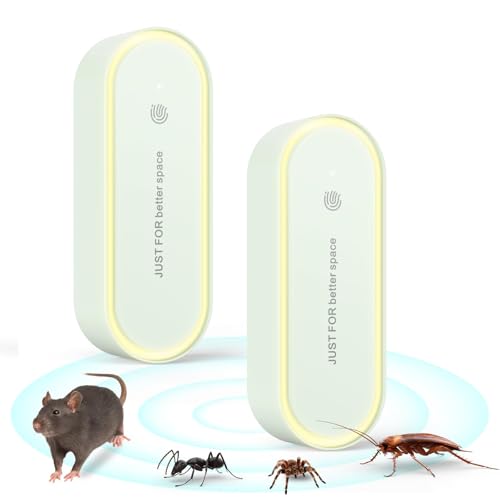 Repelente Ultrasónico de Plagas, Control de Insectos al Aire Libre, Electrónico Repelente Mosquitos Insectos para Interiores Anti Cucarachas, Moscas,Mosquitos,Ratones,Arañas