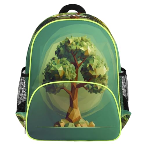 Sac à dos décontracté pour enfants avec motif géométrique coloré pour l'école et le voyage