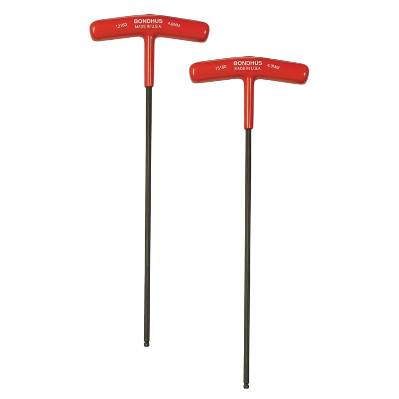 Chave Allen métrica Bondhus 4 mm com cabo em T e ponta esférica BT4MM, 1 unidade