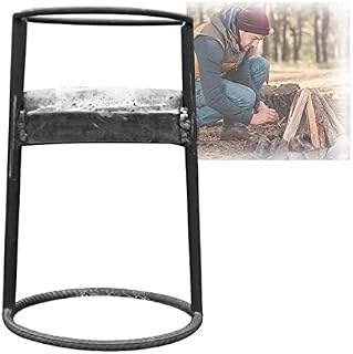 LEELLY Kindling Splitter for Wood Firewood Ignition Splitter, Heavy Duty Steel Manual Log Splitting Tool, Fast Log Splitting Tool, 11.4 * 18.8 Inches,Black