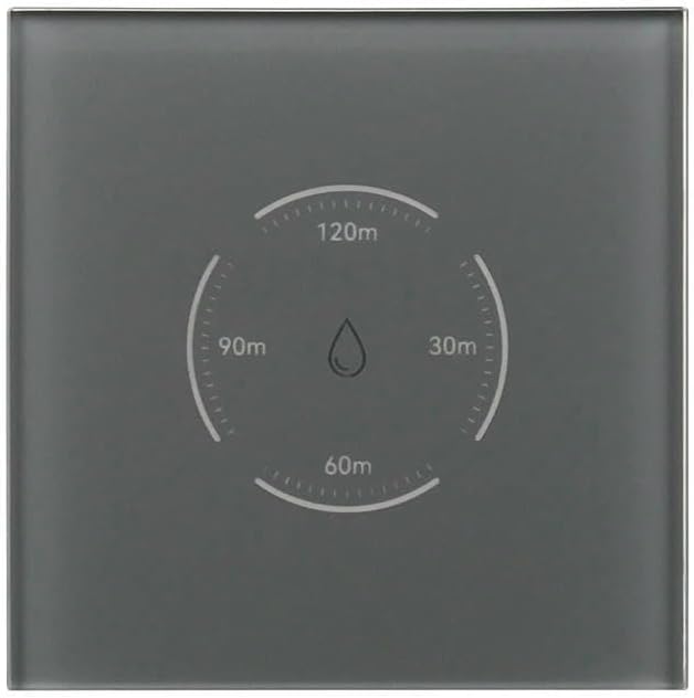JXQXHCFS Tuya WiFi Smart EU Boiler Switch 40A EU Standard Smart Water Heater Touch Switch with Countdown Function Compatible with Alexa Google Home-Gray-EU Standard