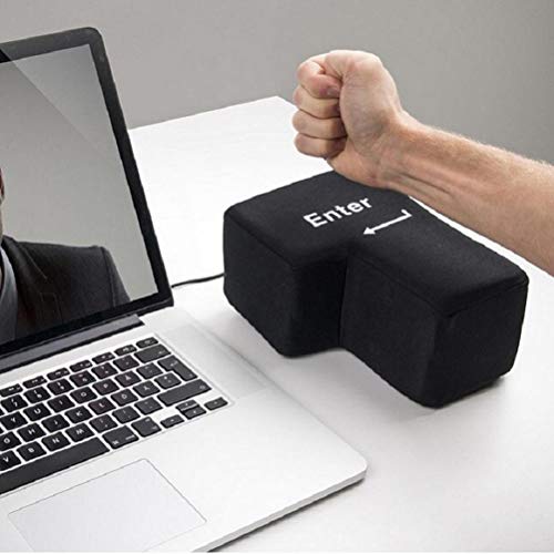 Oreiller de décompression USB noir, le cadeau collègue idéal - 2