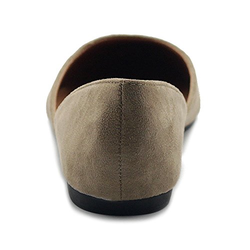 Ollio Women's Shoes Faux Suede Slip On Comfort Light Pointed Toe Ballet Flat4