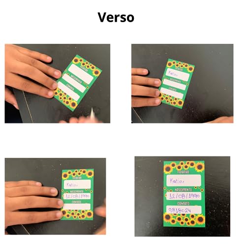 Kit Cordão e Crachá (Preenchimento Manual) de Identificação Girassol - Deficiência Oculta