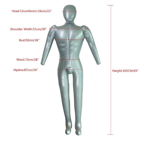 New Man Whole Body with Arm Inflatable Mannequin Fashion Dummy Torso Mode by VIGAN - Image 2