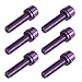 Stainless Steel for Bike Handlebar Stem Bolts M5 x 18mm, Purple Stem Screws for Mountain for Bike, 6 Pack Compatible with M5 18mm Fasteners(D)