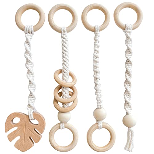 Image of ARTIBETTER 4pcs Baby Stroller Toys Car Hanging Bell Rattles Toys Newborn Crib Toys Infant Play Music Newborn Gift Baby Girl and Boy Gym for Birthday Baby Shower
