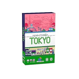 Next Station Tokyo Board Game – Family or Adult Strategy Flip and Write Game for 1 to 4 Players by Blue Orange Games. Recommended for Ages 8 & Up.