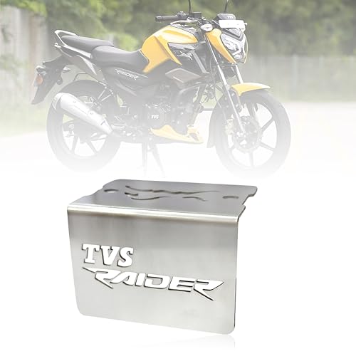 Image of OBEROI'S TRADERS Stainless Steel Front Brake Oil Cap Guard for RAIDER | Disc Brake Fluid Reservoir Protector Cover | Premium Bike Accessories (silver)