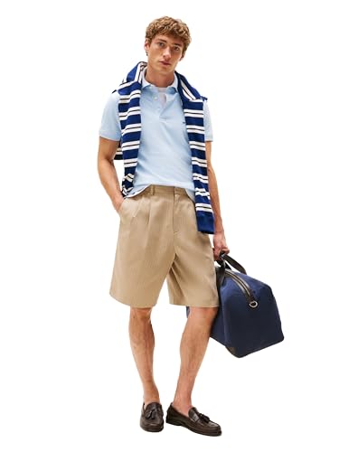 Image of Tommy Hilfiger Men's Short Sleeve Polo Shirts in Slim Fit with Stretch and Organic Pique Cotton