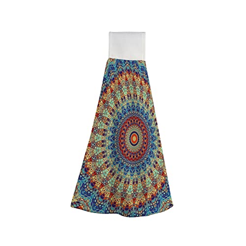 Baegutly Hanging Hand Towel Mandala Paisley Floral Flowers Vintage Ethnic Exotic Tribal Kitchen Tie Towel Fingertip Towel Washcloth Tea Towel #TOP22