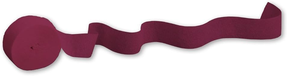 Creative Converting Burgundy Red Crepe Streamer Roll, 81 ft