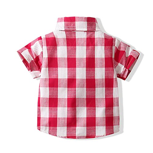 Boy's Button Down Shirts Kids Thin Athletic Lapel Tops Outwear Jacket Toddler Classic Clothing Formal Plaid Dress Shirt2