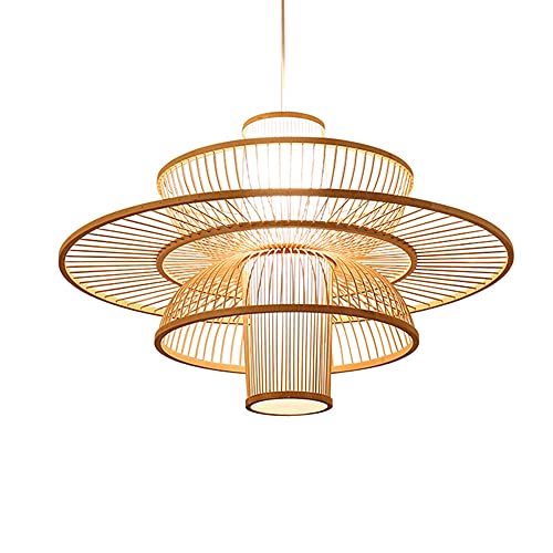 Lustre encastré E27 suspension rotin créative pour une ambiance zen