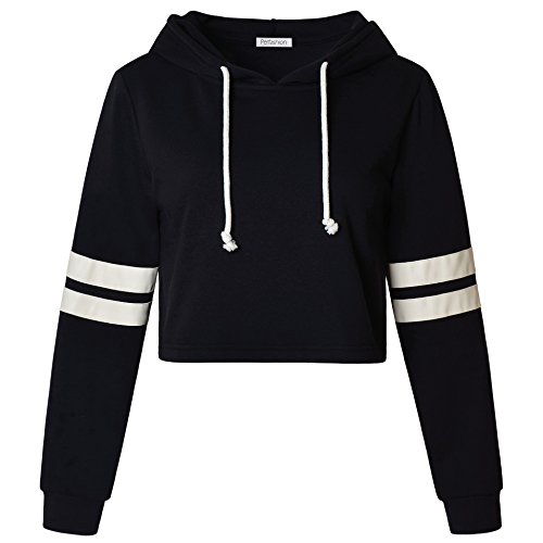Perfashion Women Sweatshirt Crop Top Hoodie Long Sleeve Sweatshirts - Image 4