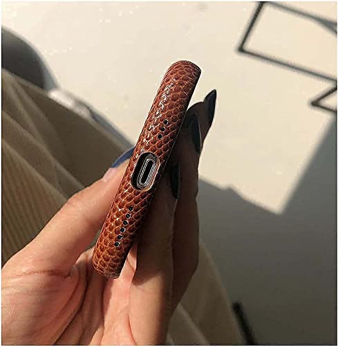 Coque iPhone 11 marron contre les rayures avec doublure floquée protectrice