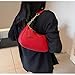 VTYFRY Crossbody Bags for Women Trendy Crescent Shoulder Underarm Small Purse Retro Classic Hobo Clutch Handbag Fashion Y2K (Red)