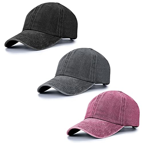 Image of Baseball Cap Unisex Vintage Washed Distressed Cap,Retro Adjustable Dad Hats,Baseball Hat for Men Women