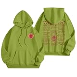 Valentinstag Kinder Langarm Hoodie Sweatshirts Buchstaben gedruckt leichte Bluse Top liebes Geschenk für ihn Jahrestag Karte Geschenkidee Mann sinnvolle e(Grün,XL)