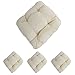 Mendler 4er-Set Sitzkissen Dublin, Stuhlkissen Kissen, 41x38x8cm - Creme