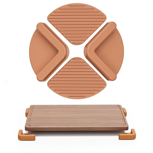 Silicone Non-Slip Feet for Titanium Cutting boards, Non-Slip Rubber Cutting Board Feet, Durable Anti-Slip Cutting Board Pads for Wooden & Plastic Boards (Brow) miniatura 1