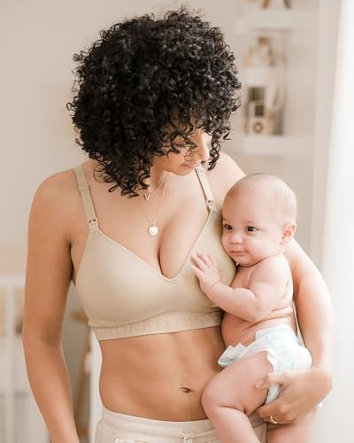 Image of Kindred Bravely Signature Sublime Seamless Contour Maternity & Nursing Bra | Molded cup nursing T-shirt bra, wireless clip-down breastfeeding access, smooth under fitted tops, postpartum wear